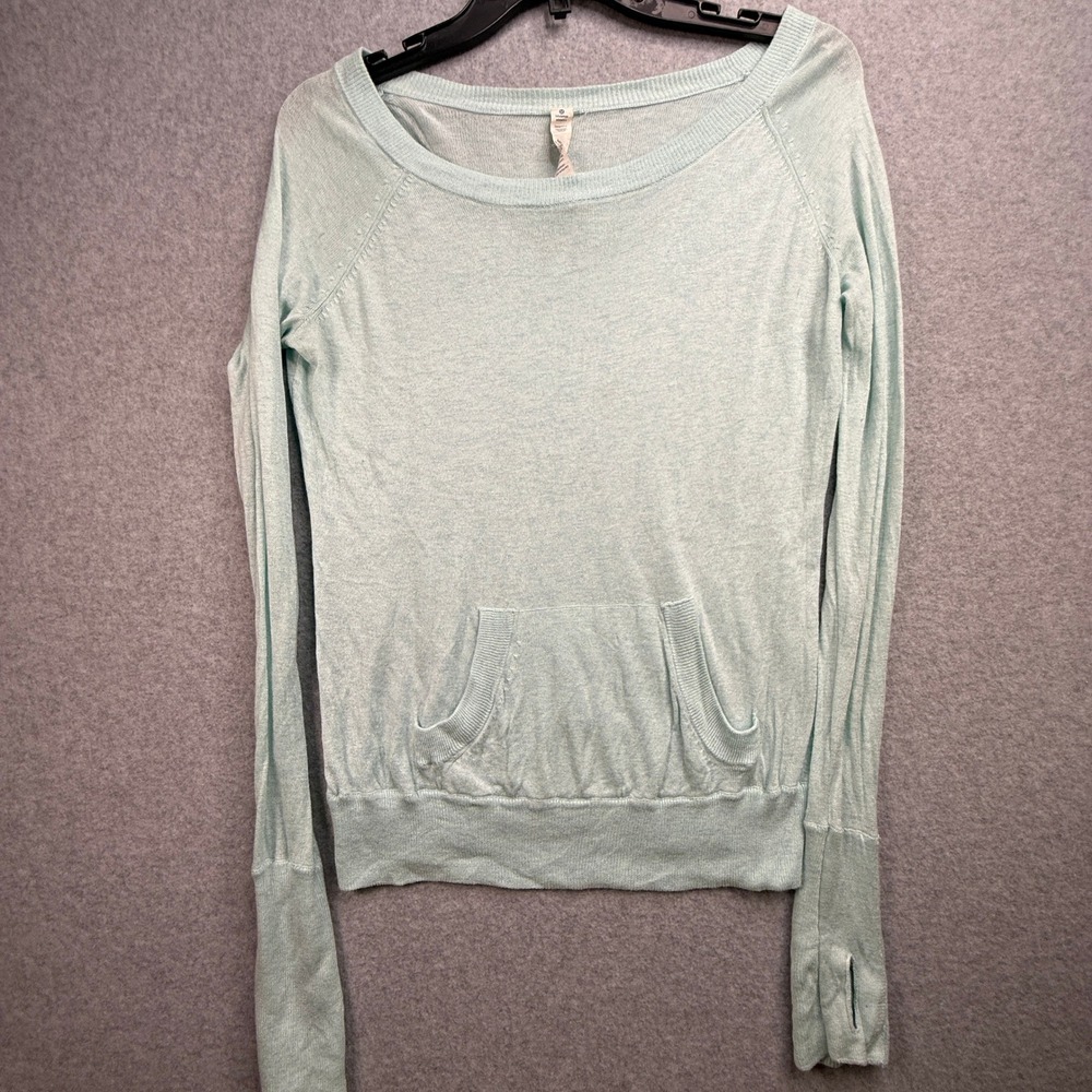 Lululemon Swiftly Tech Long Sleeve Women Mint Green Excellent Cashmere Blend